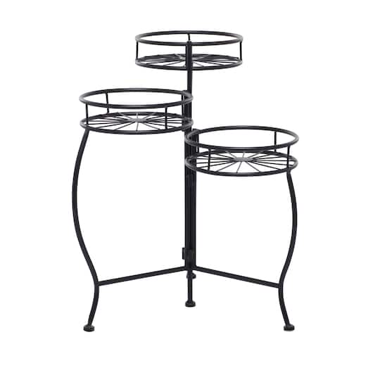 Black Iron Modern Plantstand, 22" x 18" x 19"